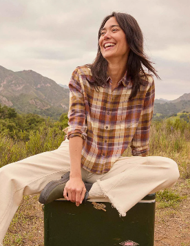 loose flannel shirt