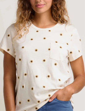 Embroidered crew neck sweater